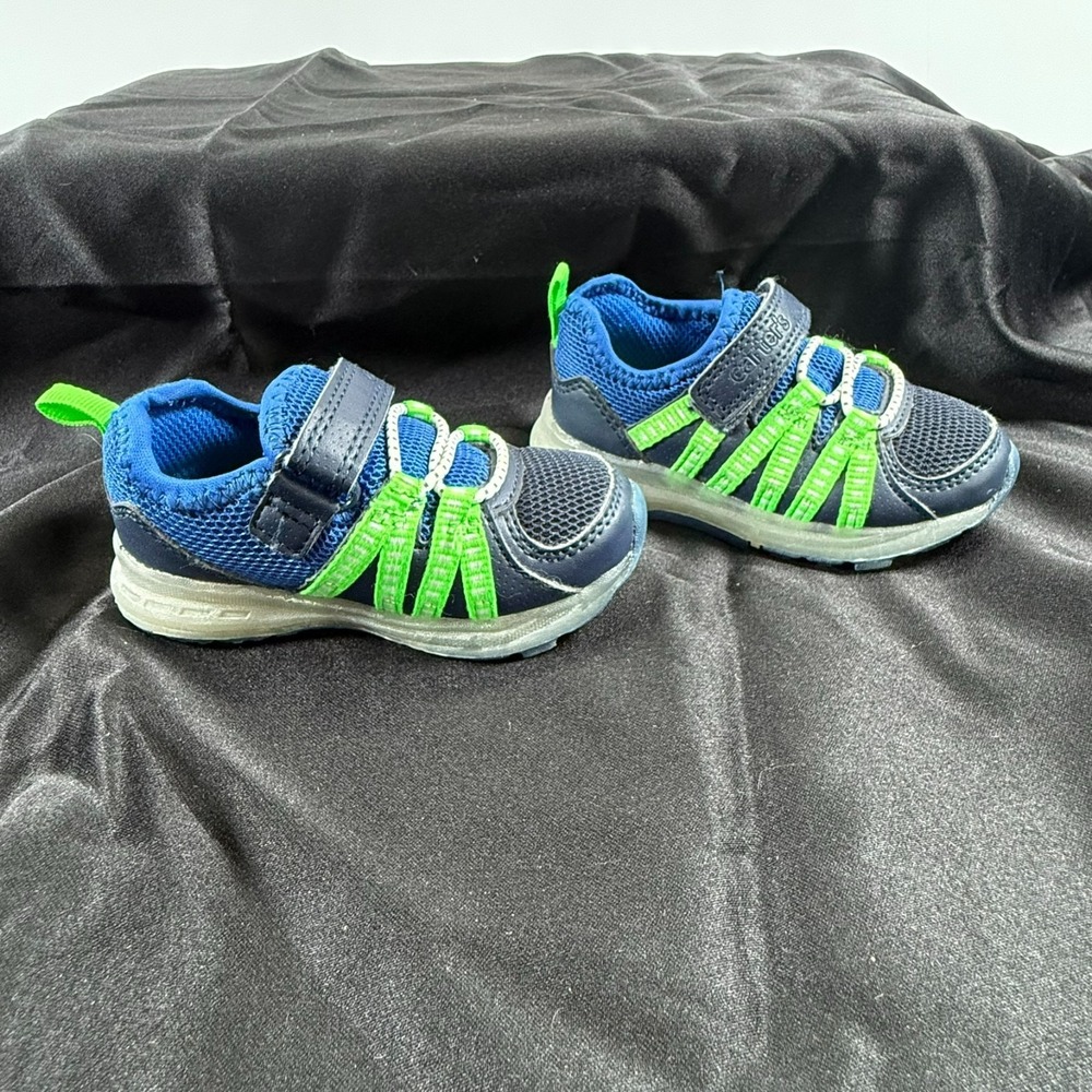 Carter's Boy's Drexel-BCR Slip on One Strap Casual Sneaker Size 5 Blue Green